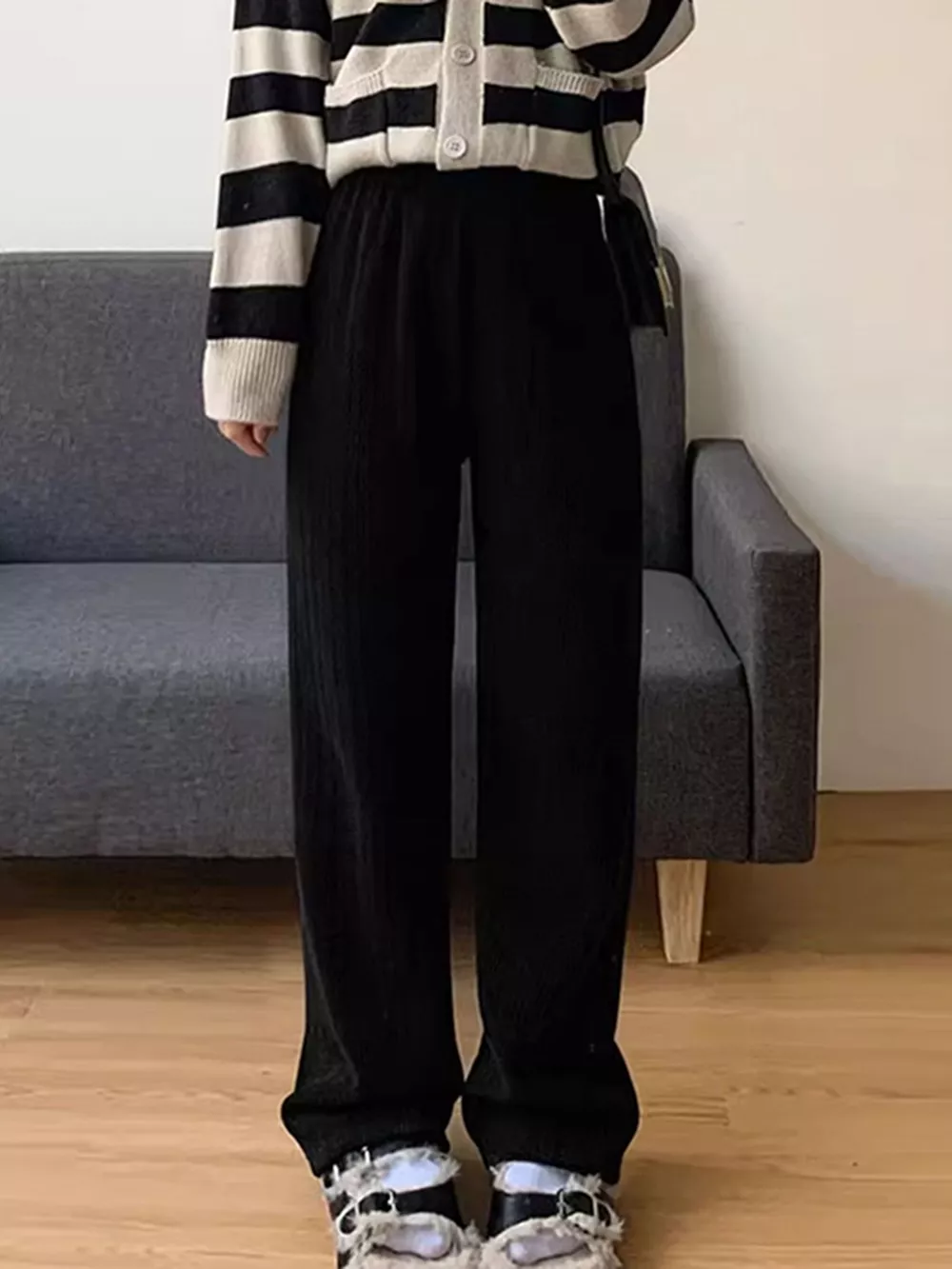 Corduroy Wide-Leg Pants, image 8