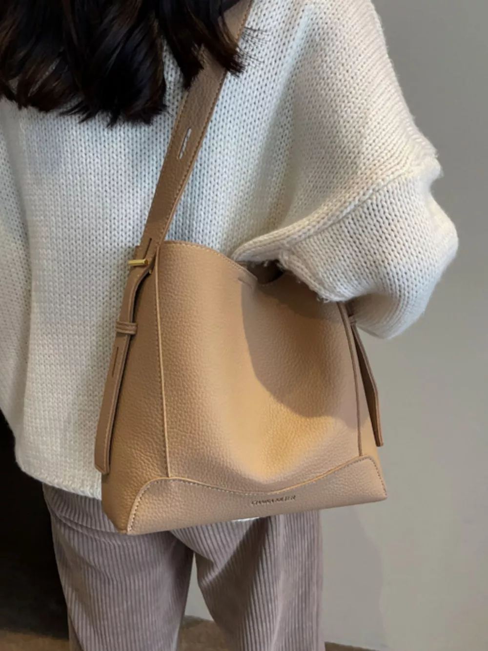 Leather Adjustable Strap Crossbody Bag, image 7