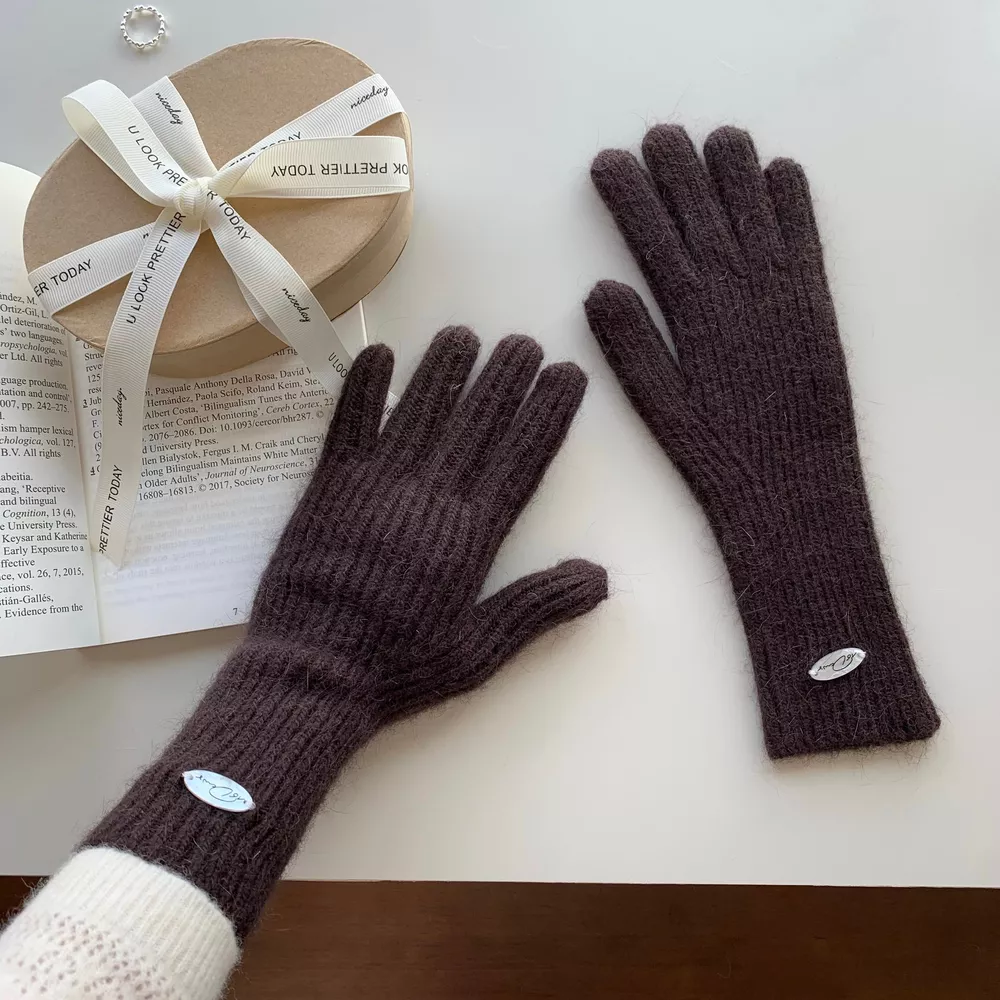 Ribbed Knit Touchscreen Gloves, image 9