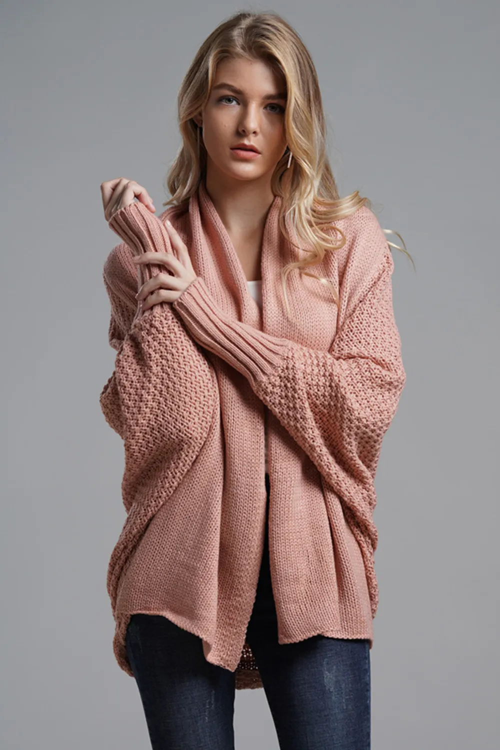 Open Front Batwing Sleeve Cardigan, image 13