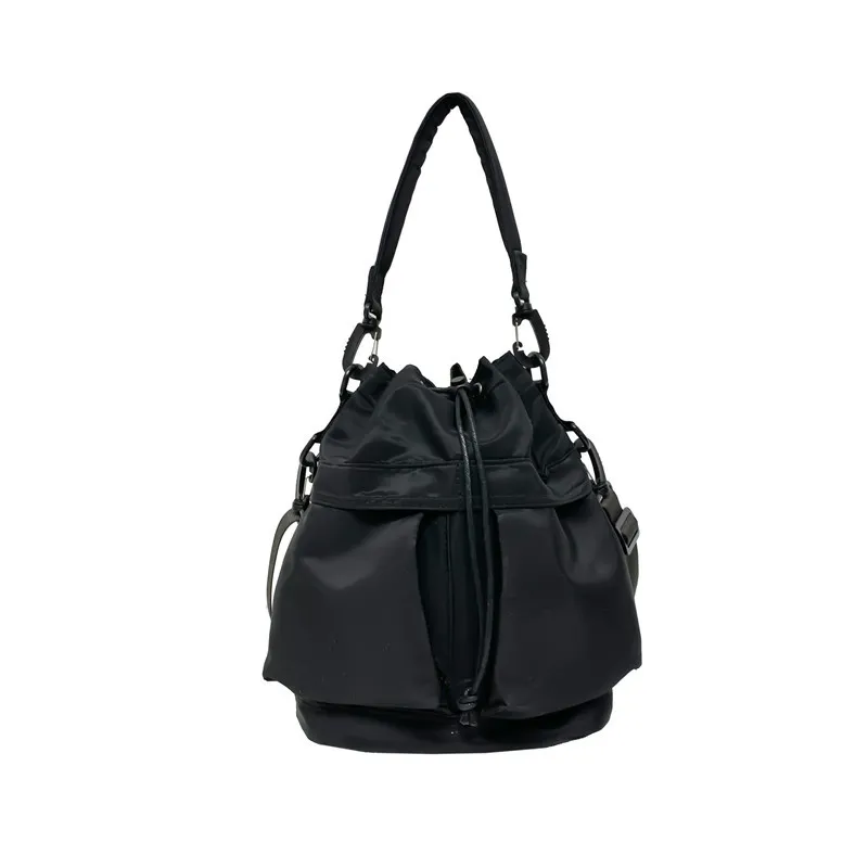Drawstring Nylon Bucket Bag, image 11