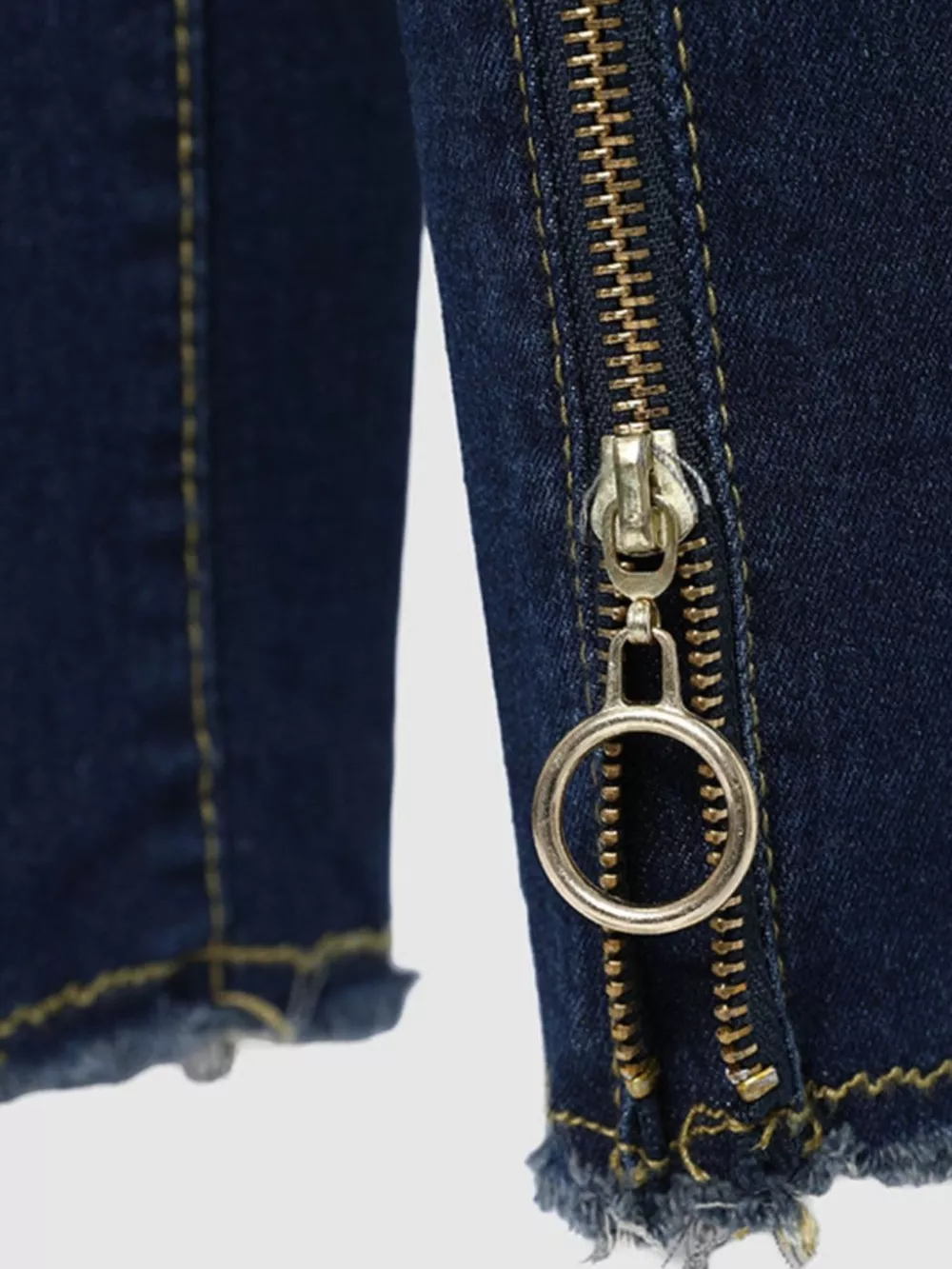 Zipper Front Skinny Jeans, image 3