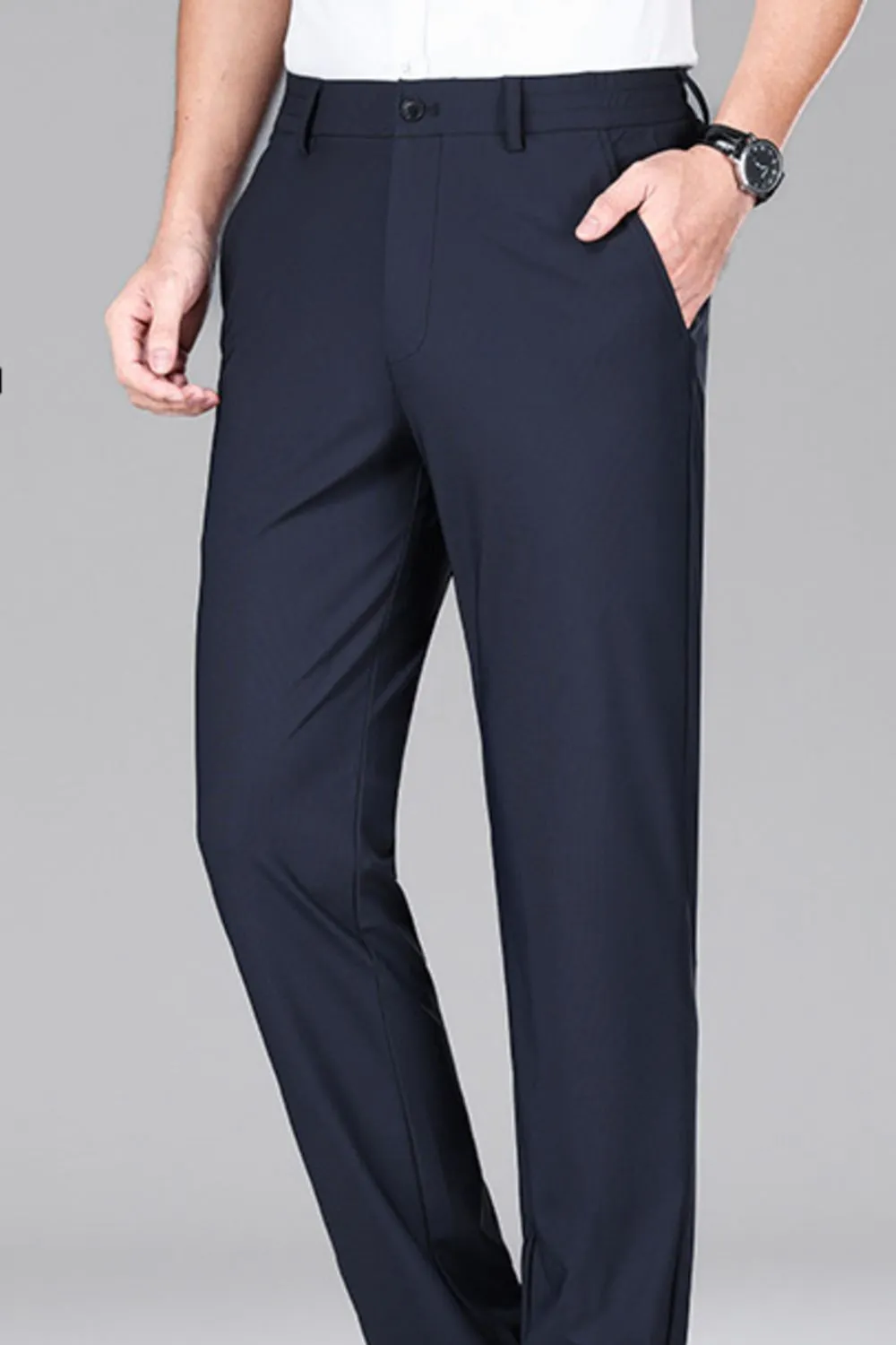 Men's Straight Leg Pants with Pockets, image 2