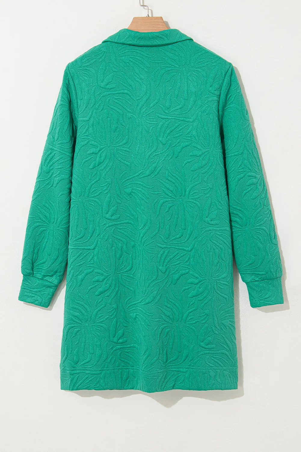 Texture Quarter Zip Long Sleeve Mini Dress, image 12