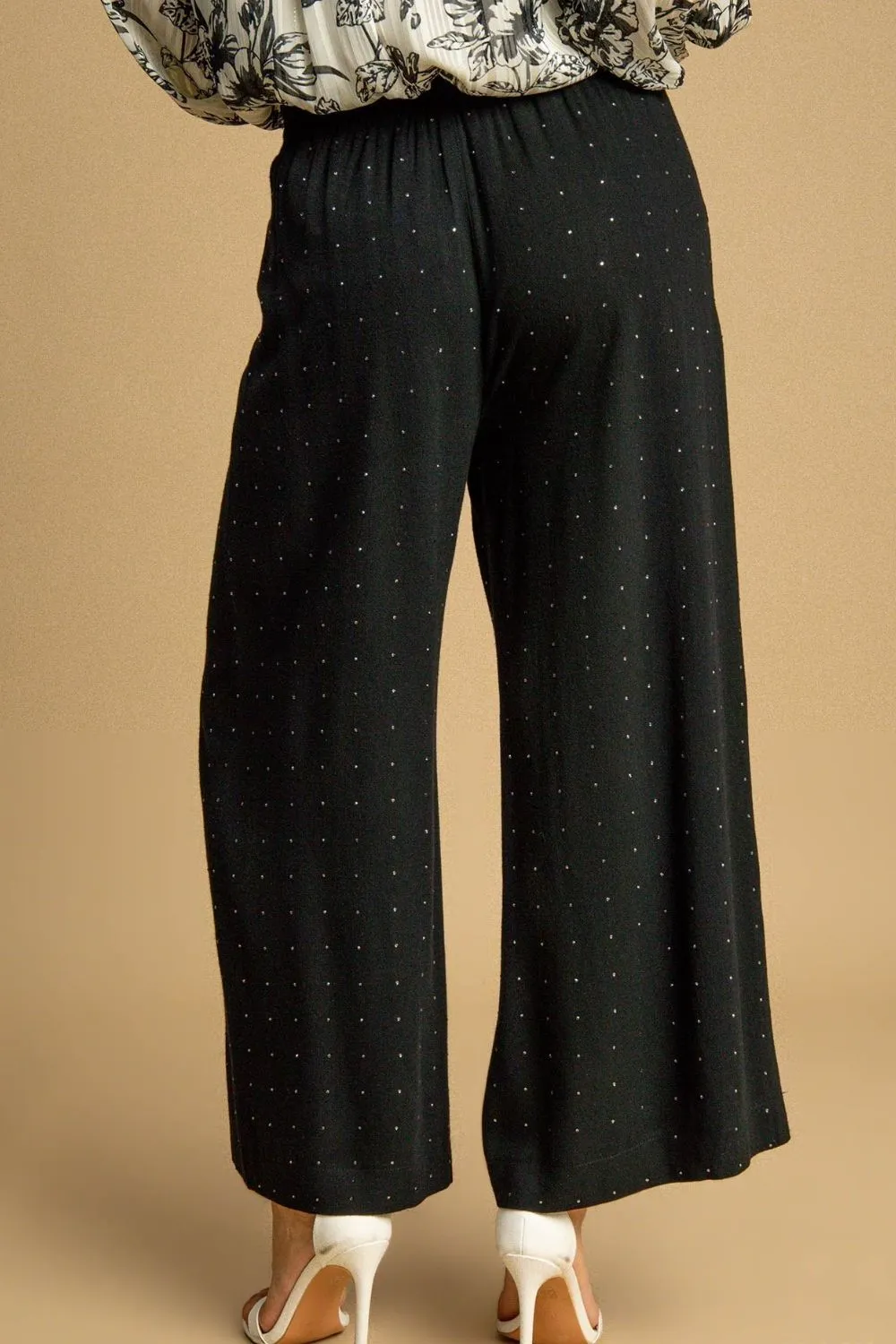 Full Size High Waisted Embellished Linen Pants Plus Size, image 3