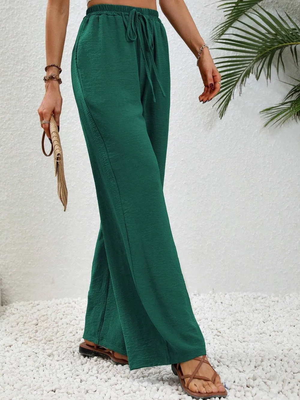 Wide Leg Drawstring Pants, image 26