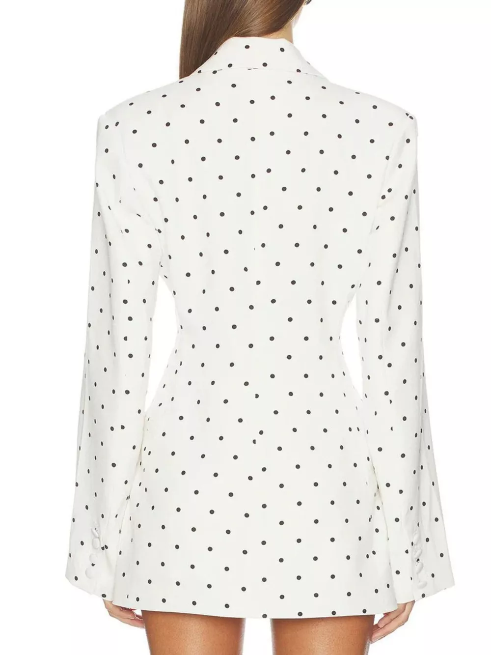 Polka Dot Single-Breasted Blazer, image 4