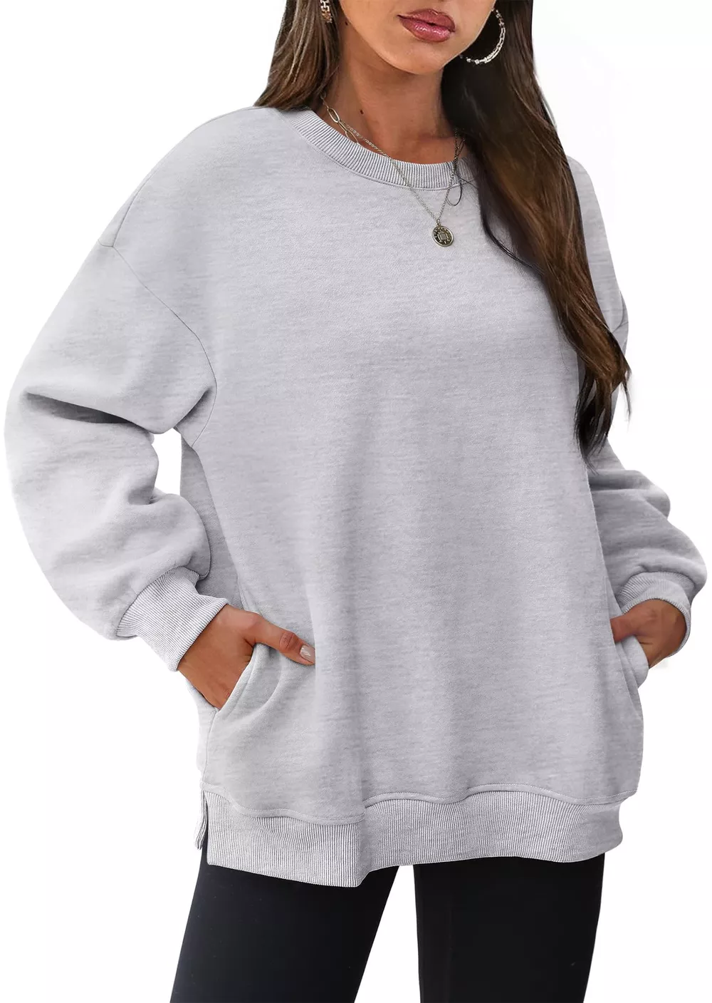 Casual Solid Color Long Sleeve Sweatshirt, image 28