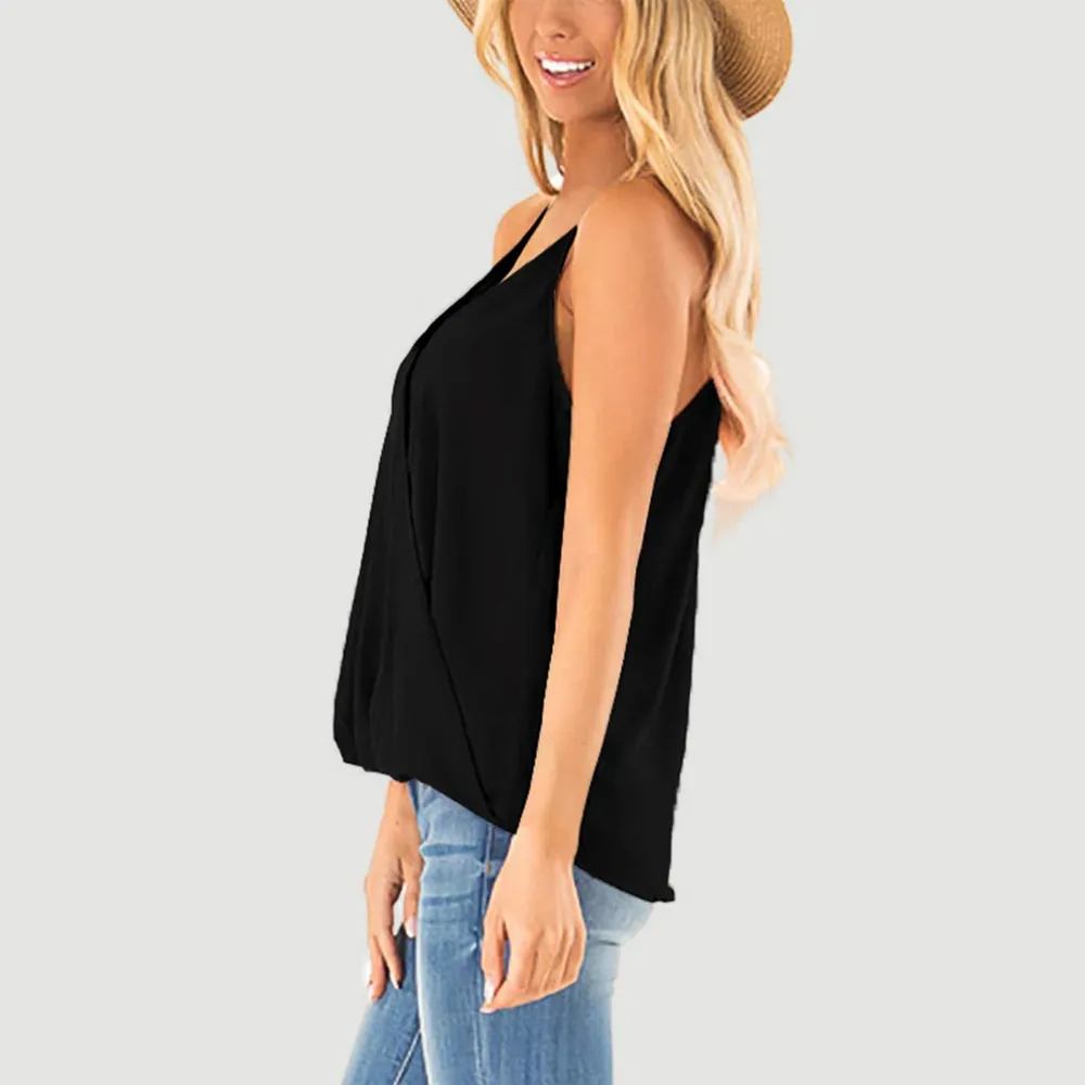 Full Size Surplice Spaghetti Strap Top, image 19