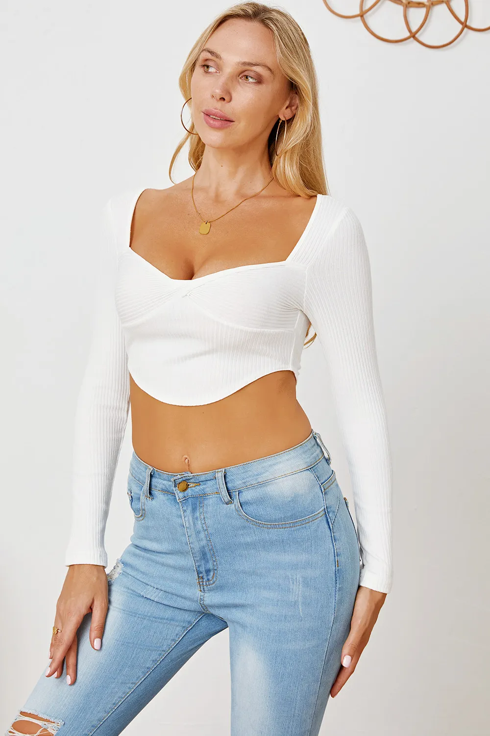 Ribbed Long Sleeve T-Shirt, image 6