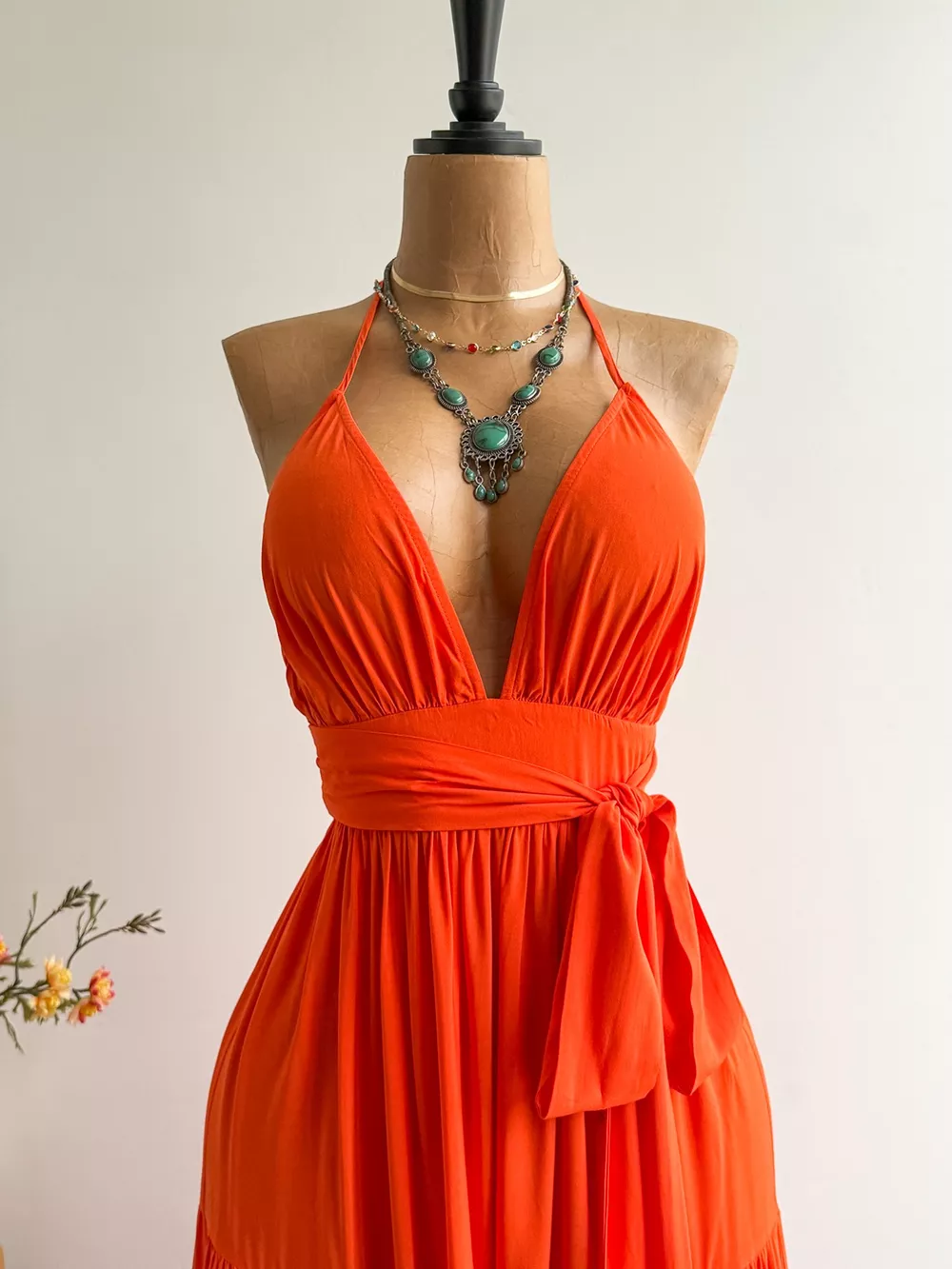 Halter Neck Tiered Dress, image 5