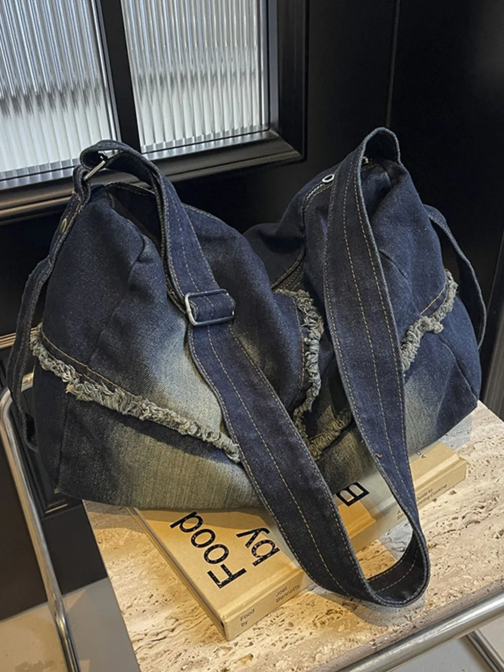 Raw Hem Gradient Crossbody Bag, image 15