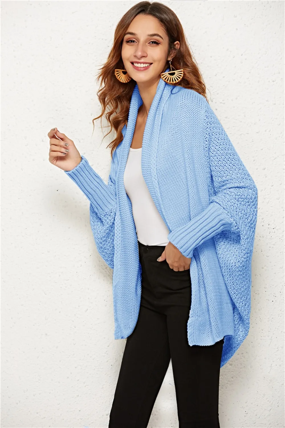 Open Front Batwing Sleeve Cardigan, image 22