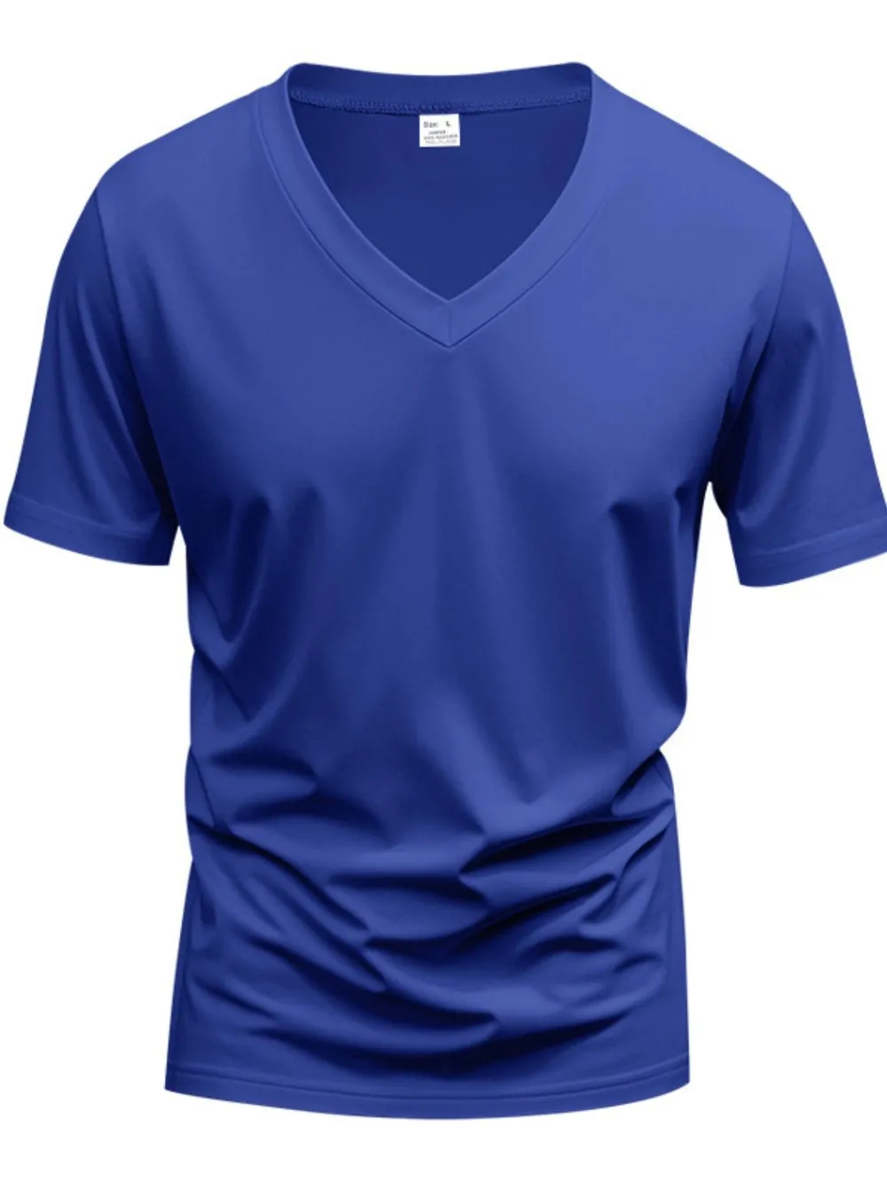 Men's Full Size V-Neck Short Sleeve T-Shirt Plus Size, image 7
