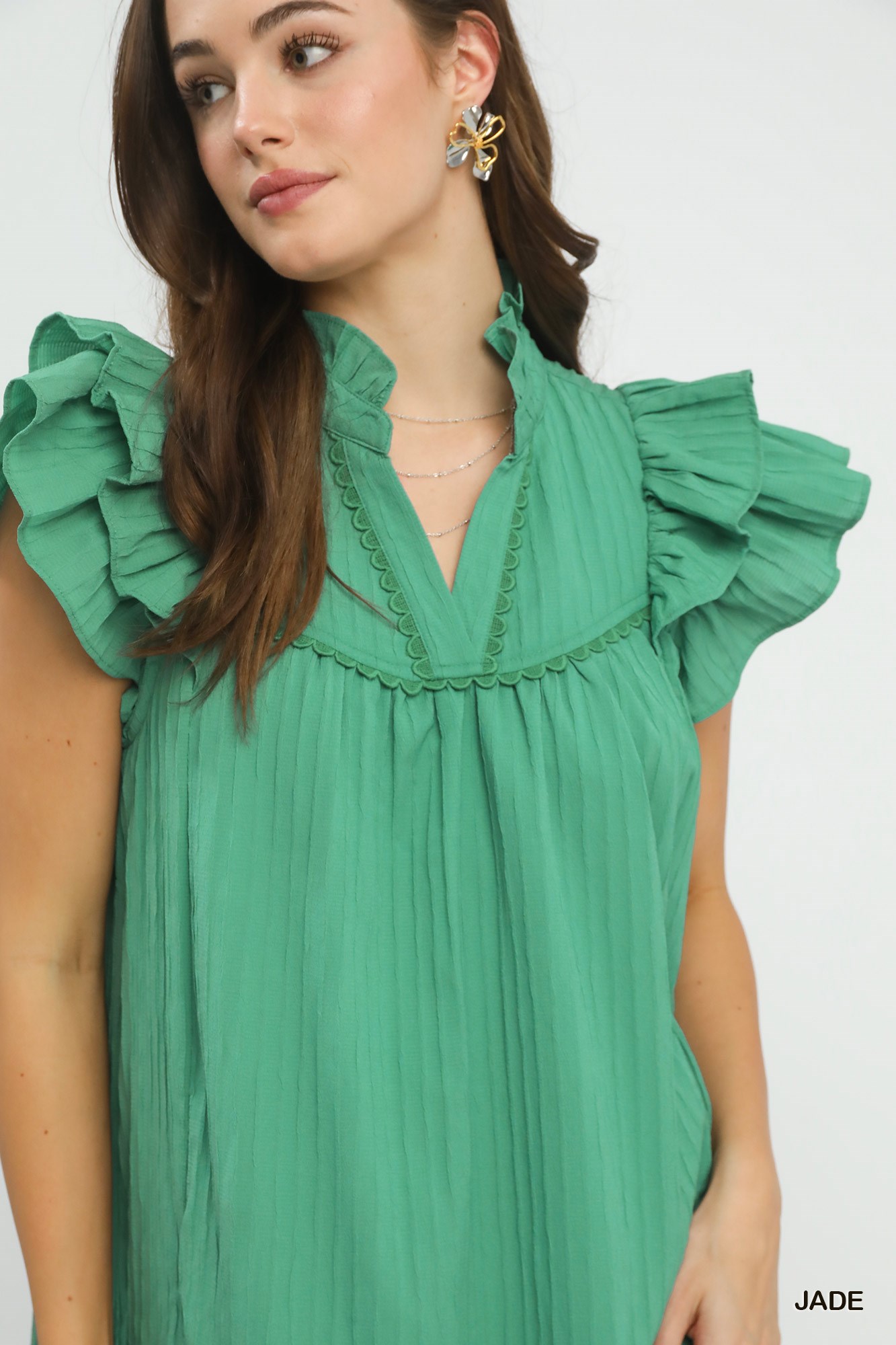 Flutter Sleeve Tiered Dress, image 5