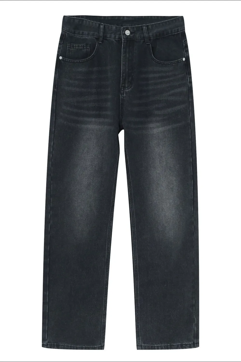 Washed Straight-Leg Slim Jeans, image 8