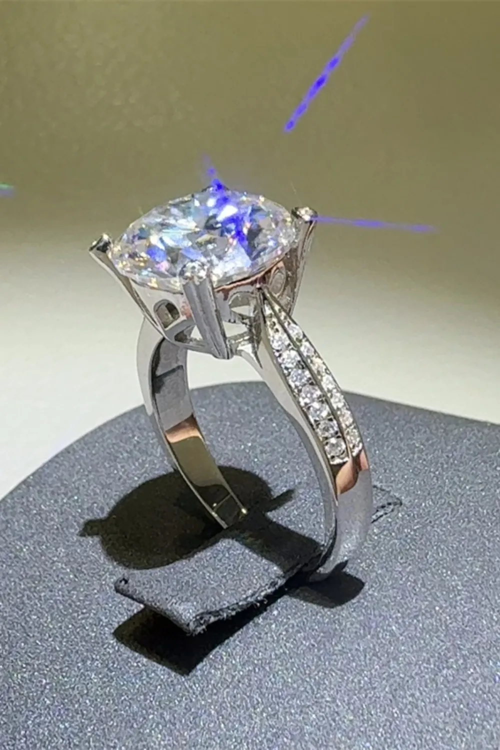 5 Carat Moissanite 925 Sterling Silver Ring, image 6