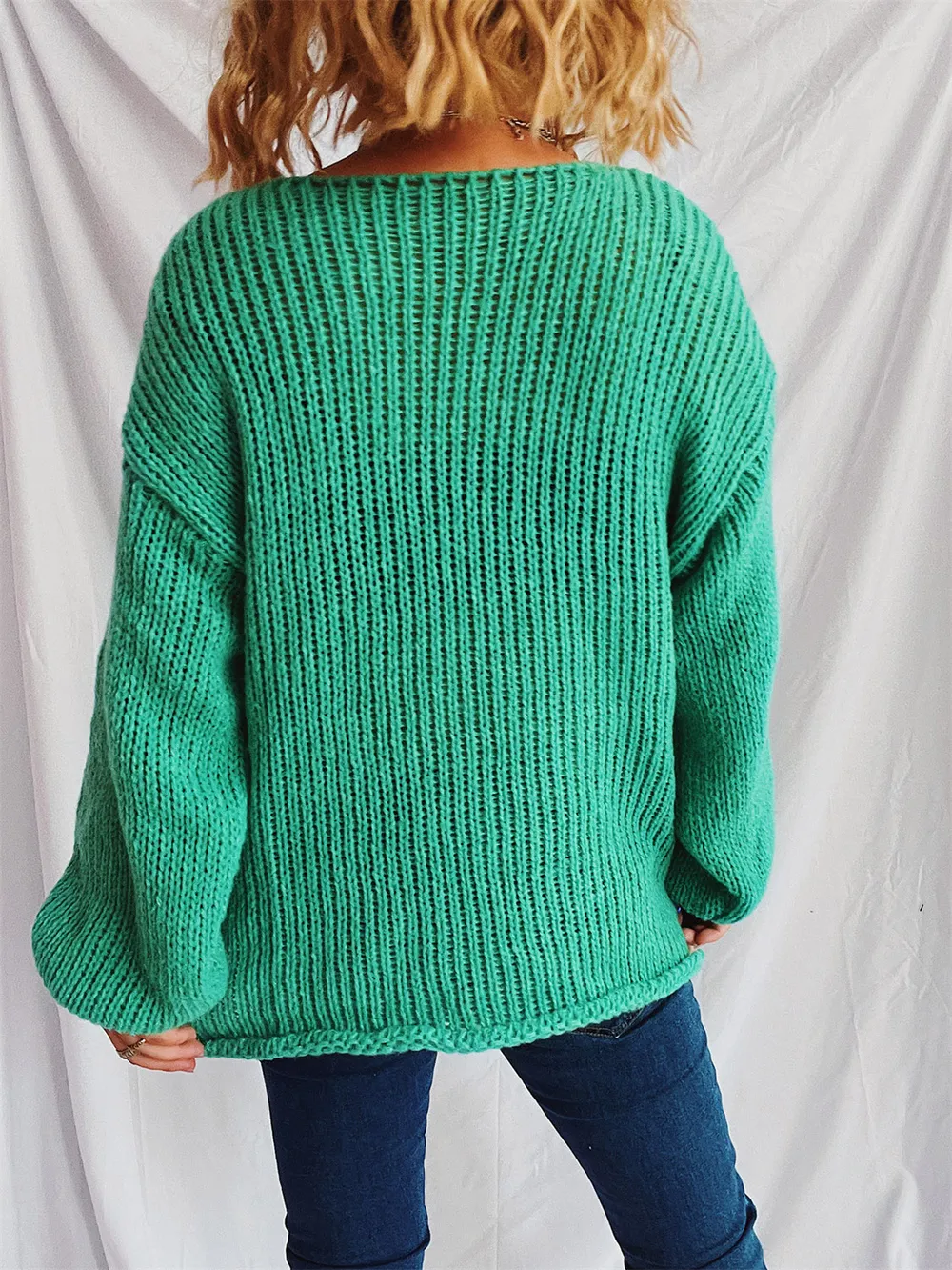 Boat Neck Dropped Shoulder Sweater, image 17