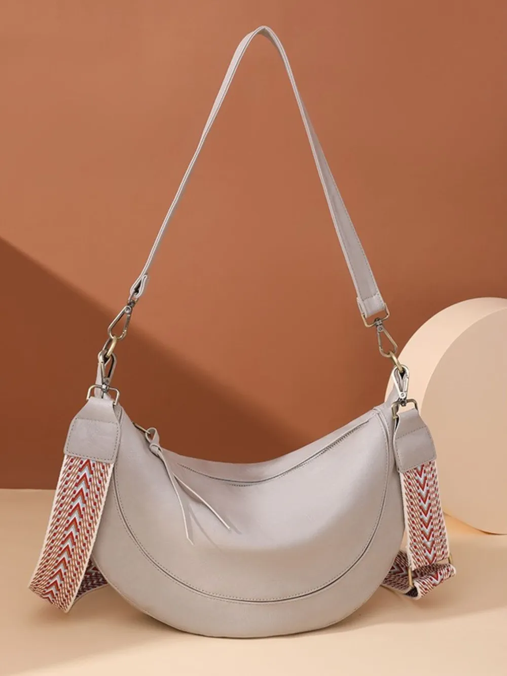 PU Leather Removable Strap Crossbody Bag, image 7