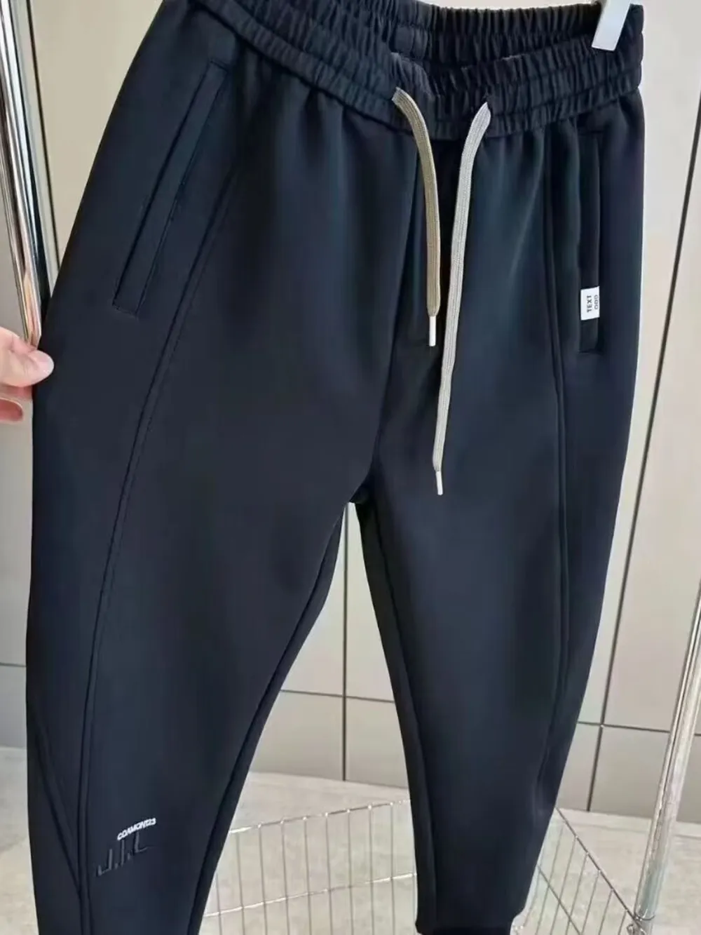Men's Plus Size Drawstring Joggers with Pockets, image 4