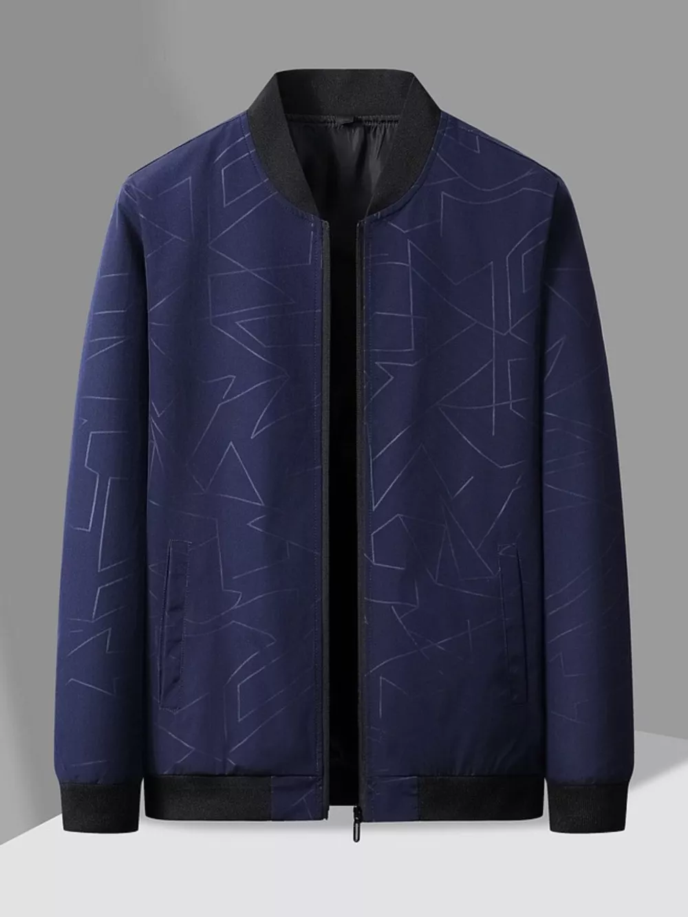 Men's Plus Size Lightweight Zip Up Jacket, image 2