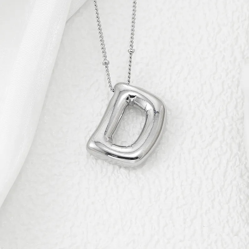 Copper Bubble Letter Pendant Necklace, image 6