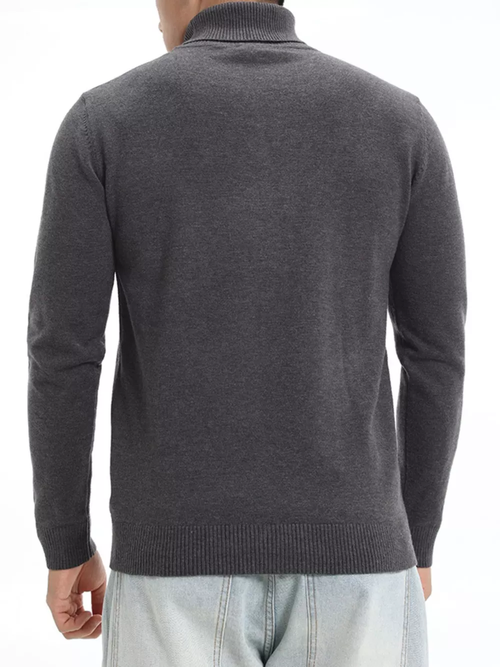 Men's Plus Size Slim-Fit Turtleneck Sweater, image 10