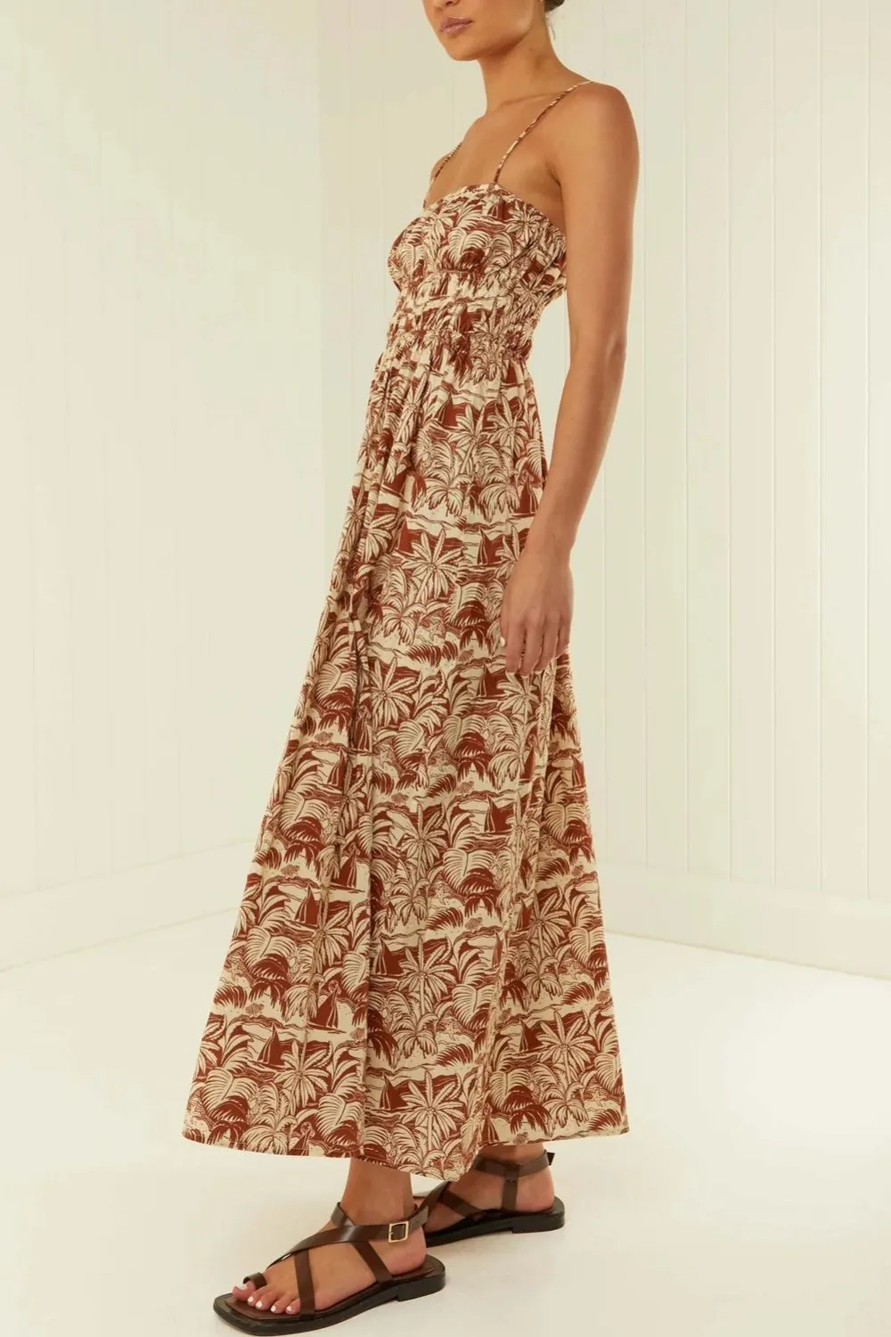 Printed Square Neck Cami Dress, image 5