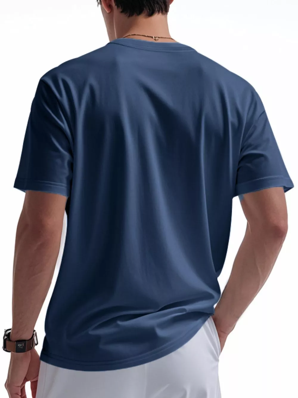 Men's Full Size Casual Button Detail Short Sleeve T-Shirt Plus Size, image 9