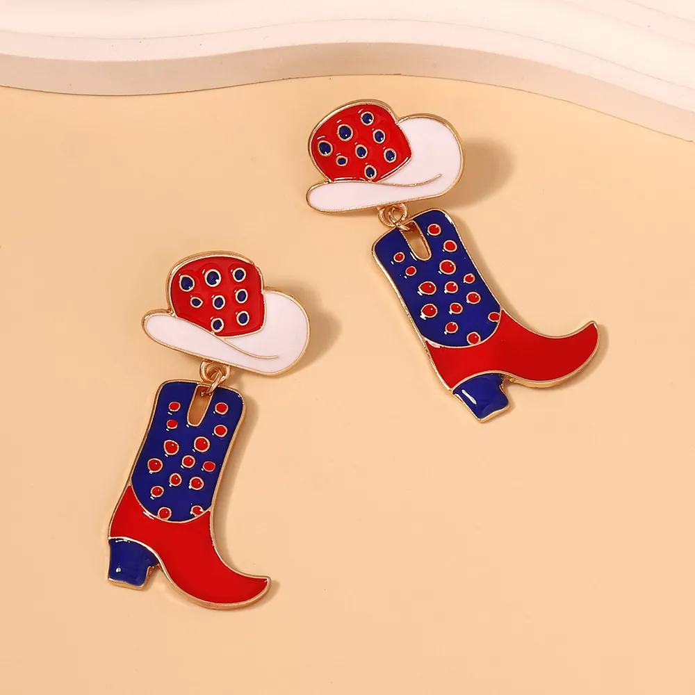 Cowgirl Boot and Hat Dangle Earrings, image 12