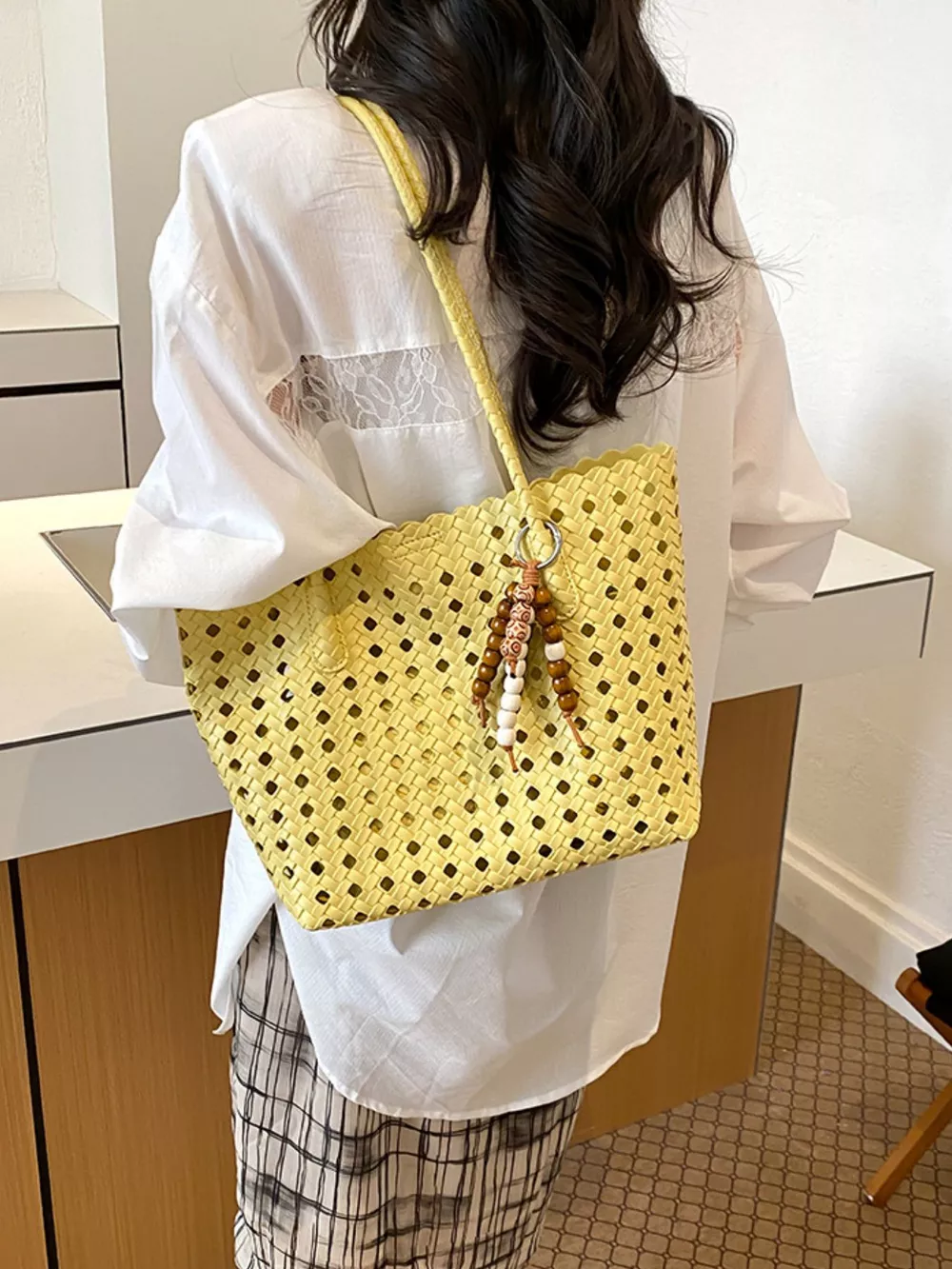 Cutout Leather Shoulder Bag, image 2