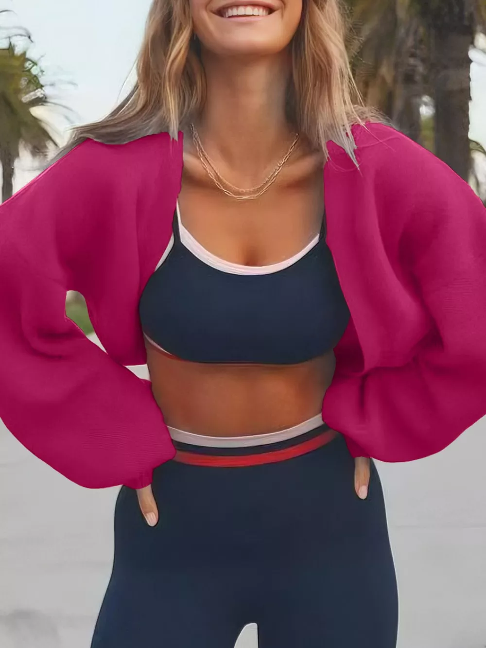 Open Front Cropped Cardigan, image 14