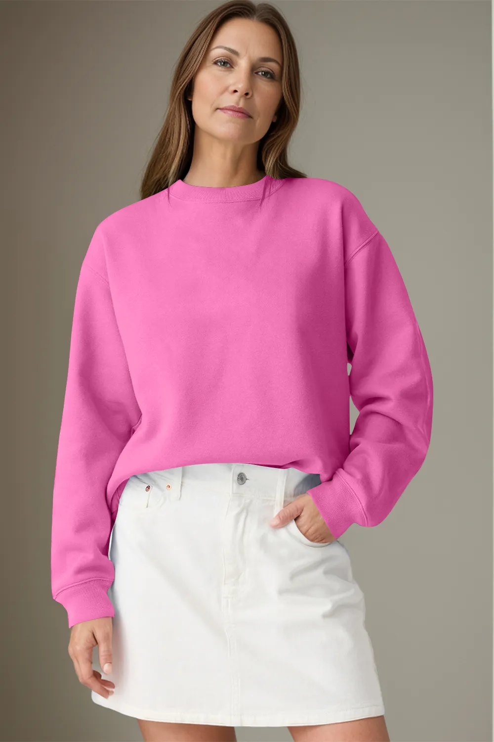 Round Neck Long Sleeve Sweatshirt, image 19