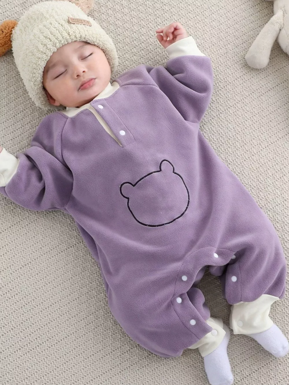 Children's Cute Bear Long Sleeve One-Piece, image 2