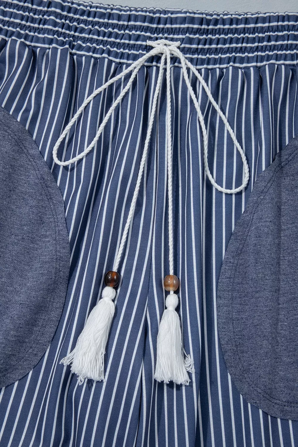 Raw Seam Patchwork Long Sleeve Top Pocket Casual Pants 2pcs Set, image 15