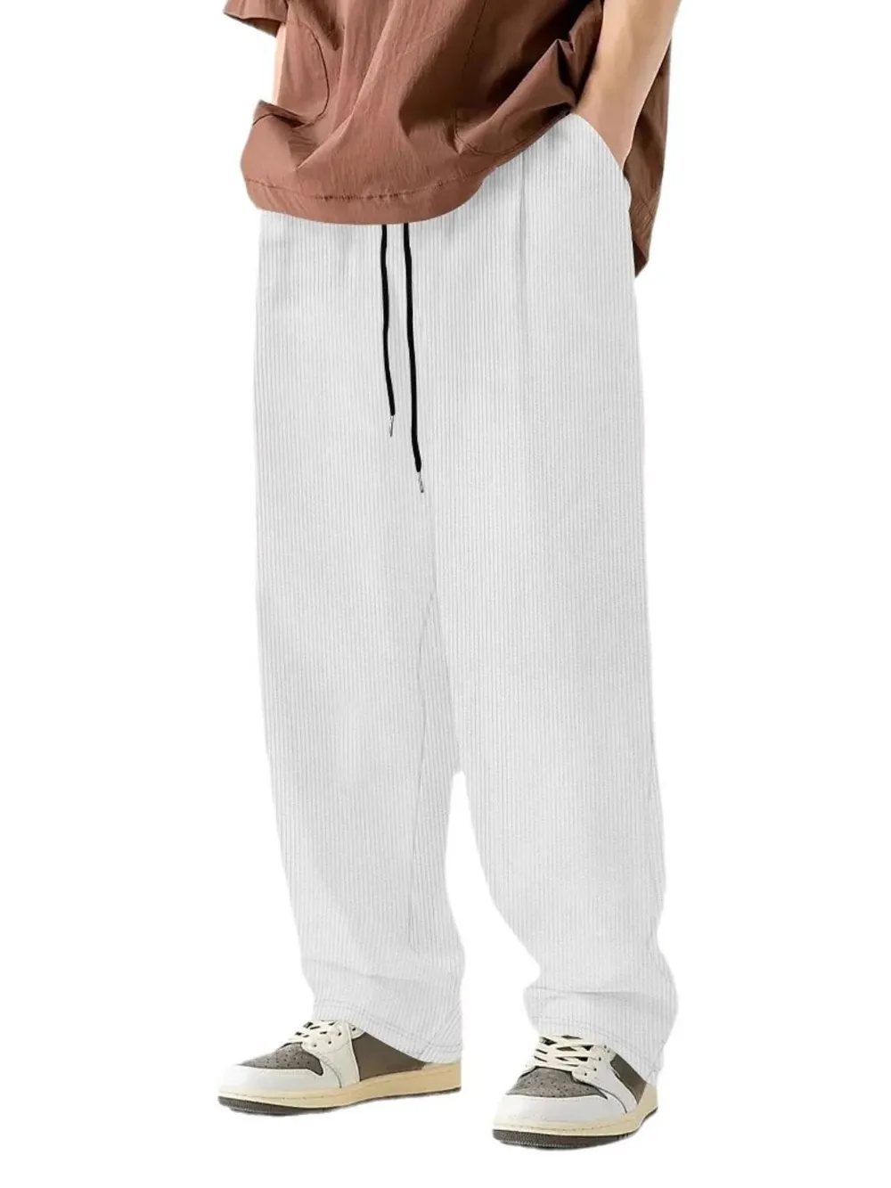 Men's Full Size Drawstring Wide Leg Pants Plus Size, image 6
