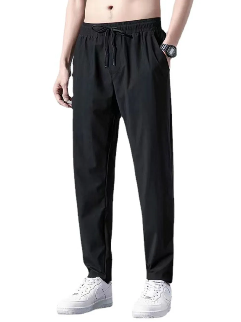 Men's Plus Size Drawstring Pants with Pockets, image 4