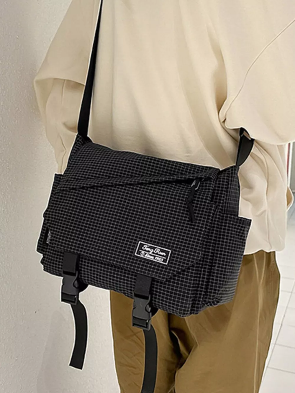 Plaid Buckle Flap Crossbody Bag, image 13