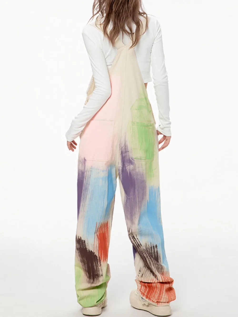 Colorful Wide Leg Overalls, image 4