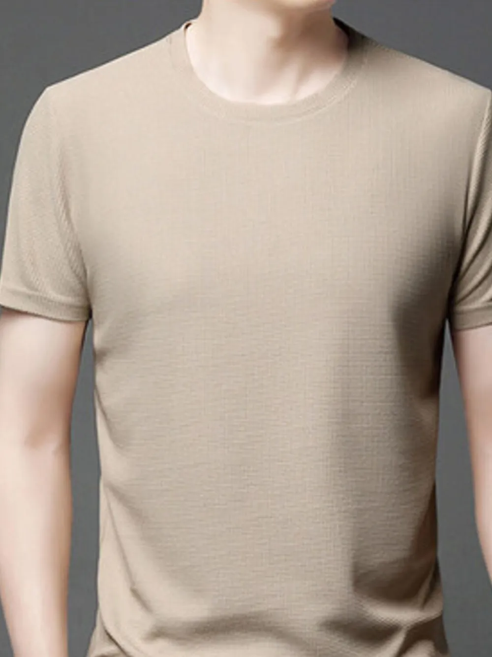 Men's Plus Size Round Neck Short Sleeve T-Shirt, image 5