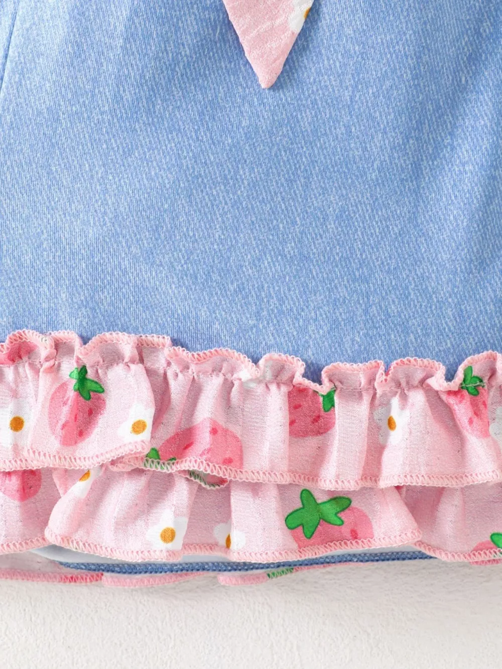 Children's Strawberry Print Ruffled Cami and Shorts Set, image 6