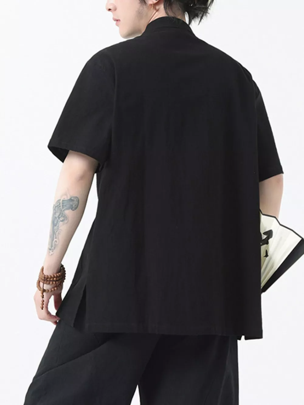 Men's Plus Size Chinese Style Short-Sleeve Shirt, image 2