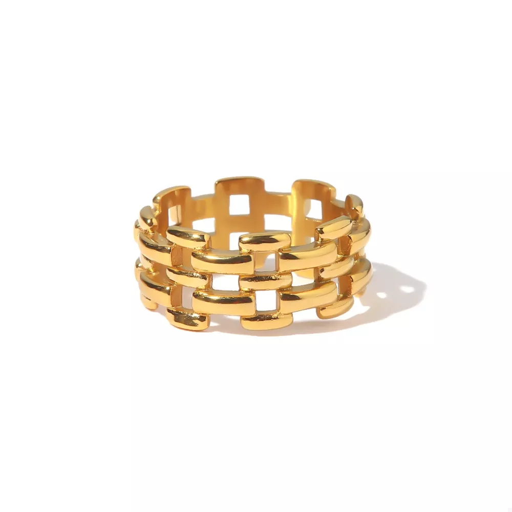 18K Gold-Plated Cutout Ring, image 6