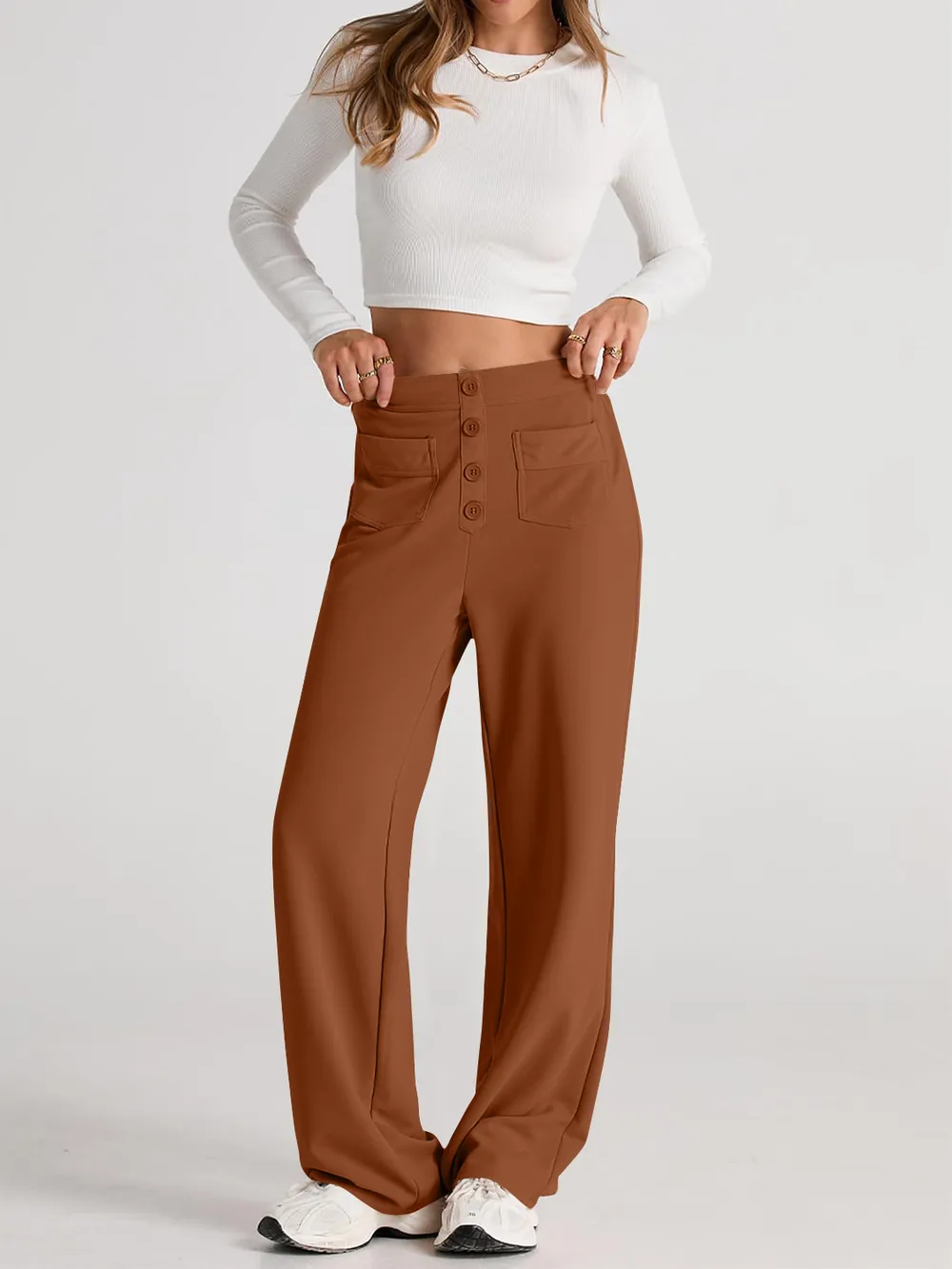 High Waist Wide Leg Pants, image 36