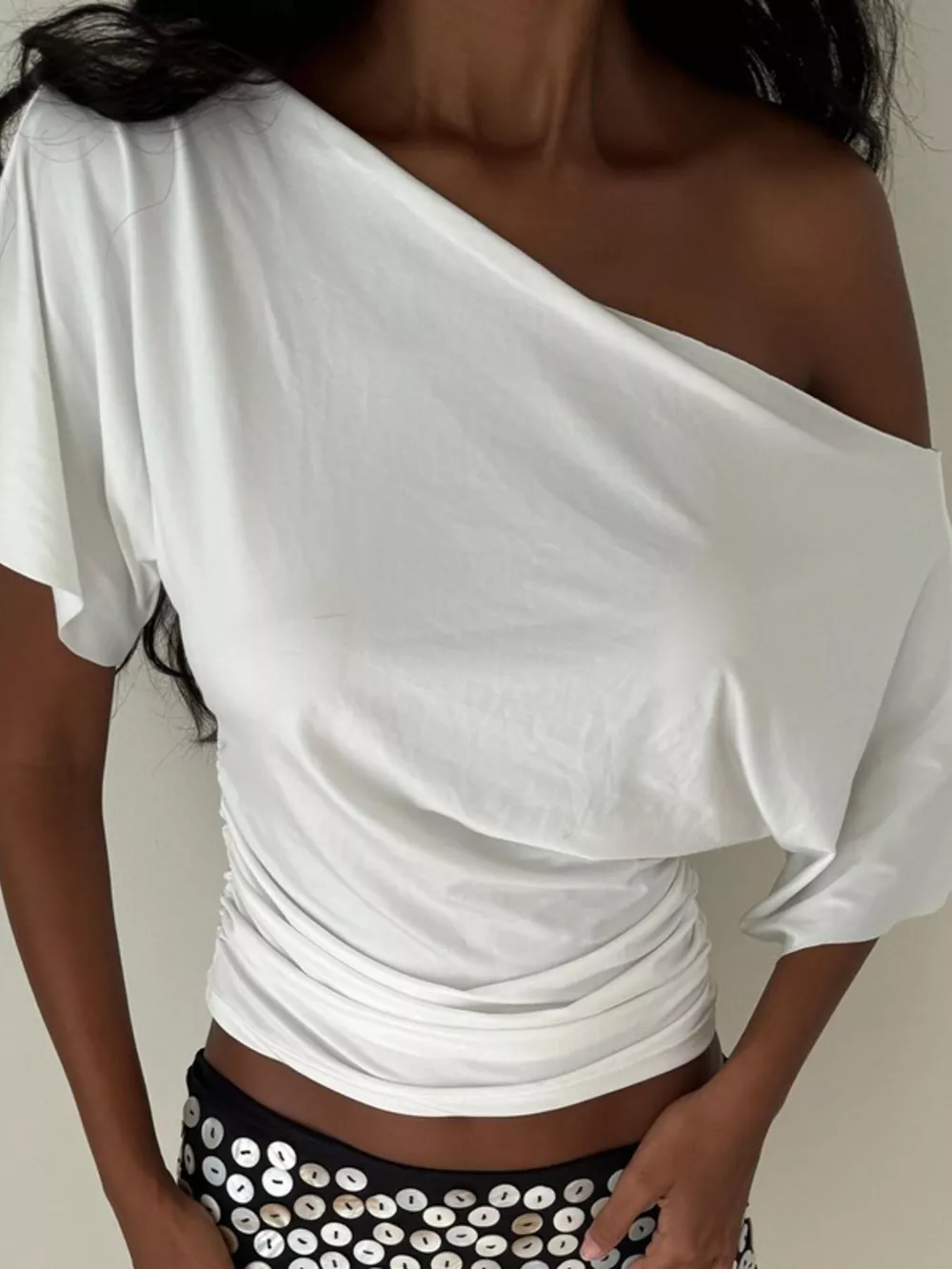 One Shoulder Short Sleeve T-Shirt, image 6