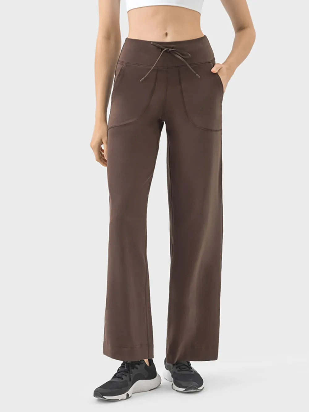 Drawstring Active Pants with Pockets, image 9