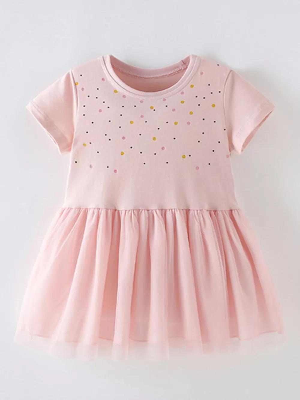 Children's Polka Dot Round Neck Dress, image 3