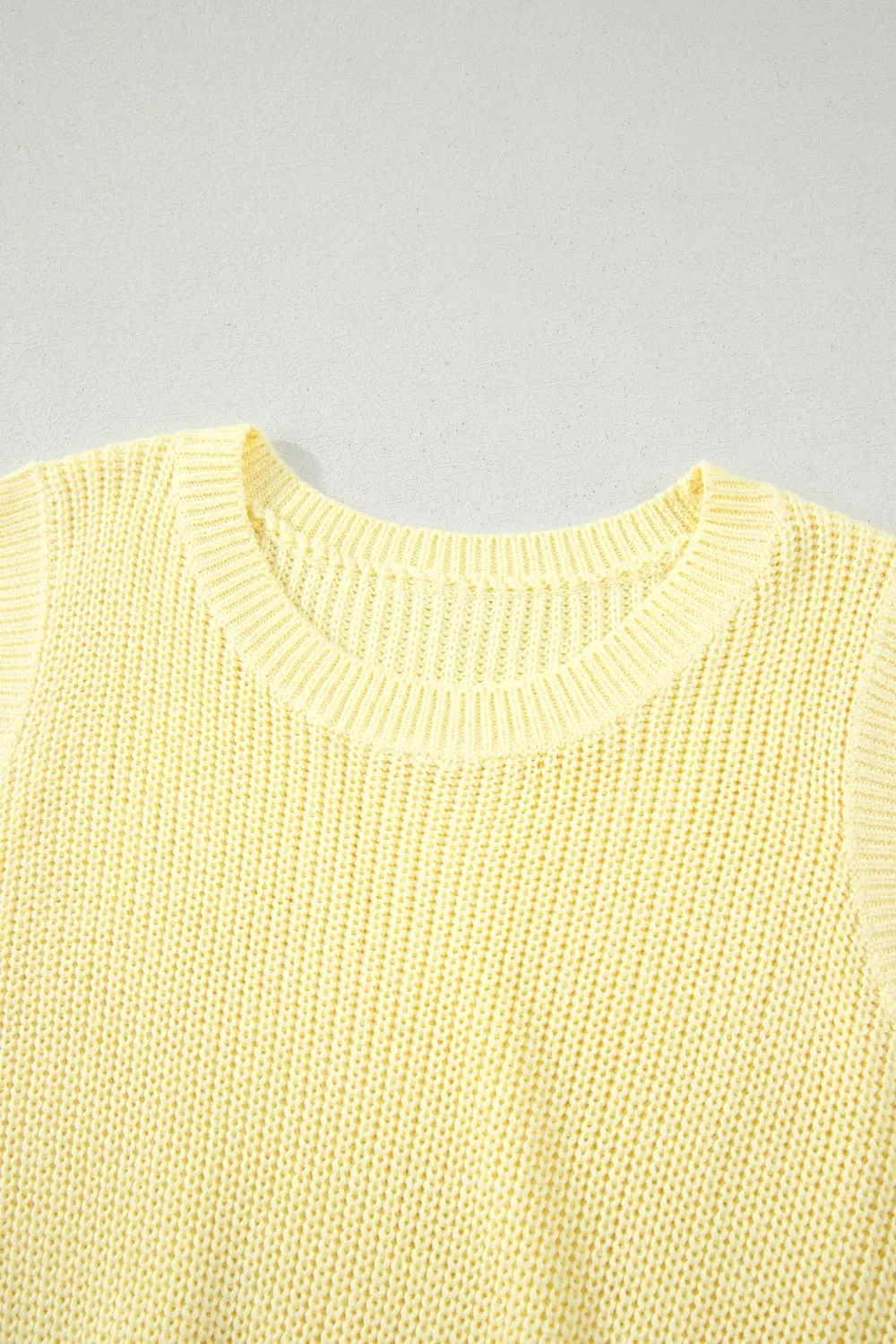 Solid Color Cropped Knit Knot Back Cutout Sweater Tank, image 6