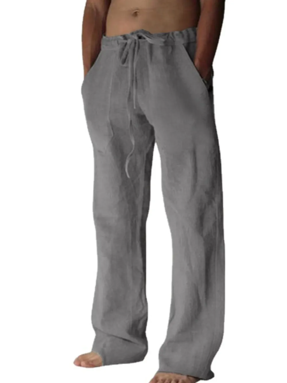 Men's Plus Size Drawstring Loose Fit Pants, image 8