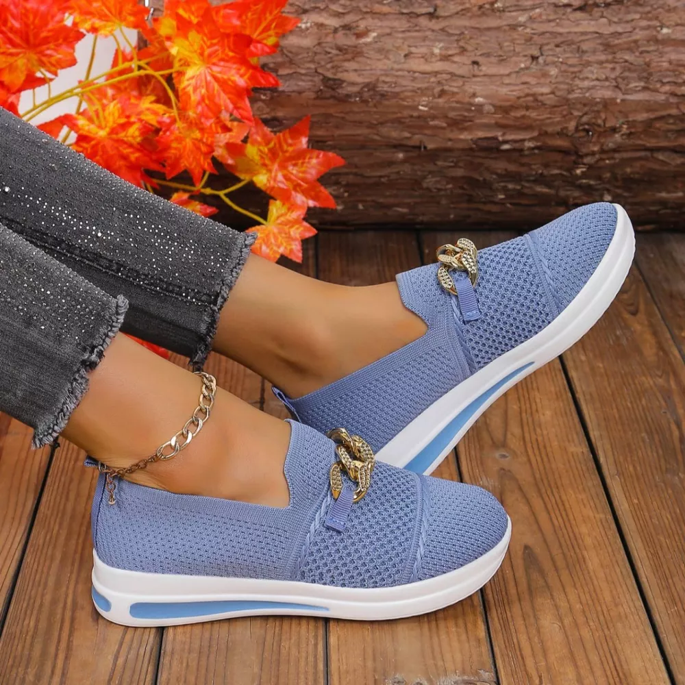Chain Detail Round Toe Slip-Ons, image 14